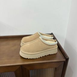 thumbnail for Henan Sangpo new ethnic style platform women's sheepskin and fur integrated short slip-on shoes snow boots ethnic style flip-flops