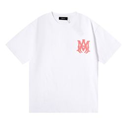 thumbnail for Wholesale amiri24 new little angel crane peace dove digital gradient letter logo lovers short sleeve T-shirt