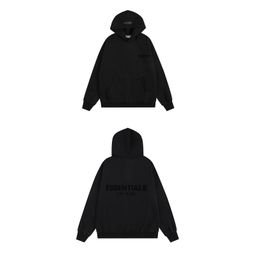 thumbnail for Foreign trade European and American fashion brand ESS fog three-dimensional letters classic autumn and winter fleece-lined men's and women's loose hooded sweater tide