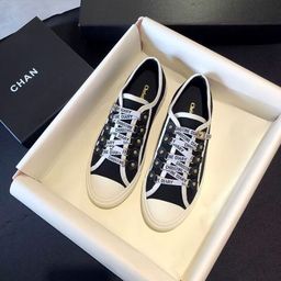 thumbnail for 2025 new spring and summer thick-soled low-top canvas shoes women's D family old flower embroidery casual pumps and versatile board shoes