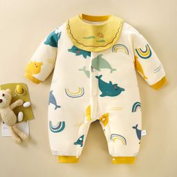 thumbnail for 200g Medium-Thick One-Piece Baby Autumn and Winter Cotton Coat for Boys and Girls, Lightweight, Warm, Comfortable, and Soft