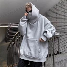 thumbnail for Moletom unissex americano de pescoço alto, solto, com capuz, primavera e outono, moda hip-hop, camisa top
