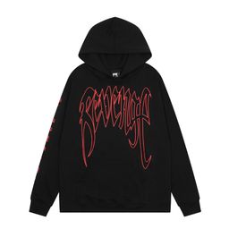 thumbnail for Autumn and Winter Avengers American Style Retro Red Letter Print Trendy Portrait Trendy Hoodie Pullover