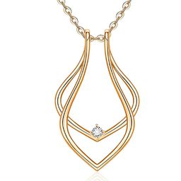 thumbnail for New cross-border Amazon Europe and the United States personality design simple geometric necklace ring bracket necklace manufacturers wholesale