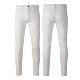 thumbnail for Versatile European and American men's slim jeans men's slim men's light blue jeans men's autumn slim feet