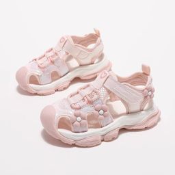 thumbnail for Girls' Closed-Toe Princess Sandals 2026 Summer New Style Girls' Princess Shoes Fashionable Hollow-Out Sports Beach Shoes