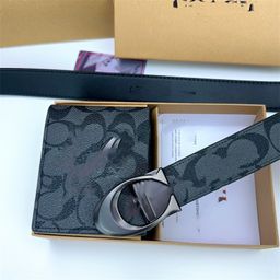 thumbnail for Men's High-End Boutique Gift Box Wallet Belt Business Suit Belt Youth Casual Smooth Buckle Formal Trouser Belt