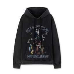 thumbnail for Cross-border European and American foreign trade wholesale autumn and winter new OW portrait oil painting printed hooded sweatshirt for men and women is trendy