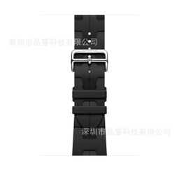 thumbnail for Suitable for Apple Watch with Hermès Metal Connector, Official Website Same Model Iwatch110Ultra Silicone Sports