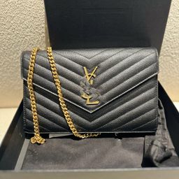 thumbnail for Original Label Instant Delivery Caviar Envelope Bag Yangshulin Bag Women's Bag with Label Chain Bag High-End Fashion Versatile Bag