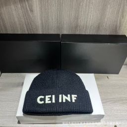 thumbnail for Cross-border autumn and winter C three-dimensional letter knitted hat autumn and winter solid color foreign trade warm casual pullover woolen hat trend