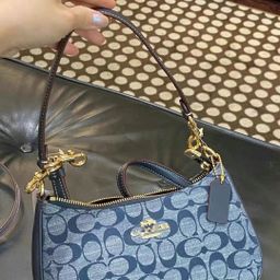 thumbnail for Kou Jia High Version Old Flower Teri Underarm Bag Fashionable All-match Shoulder Crossbody Crescent Moon Bag Mahjong Bag Handbag for Women