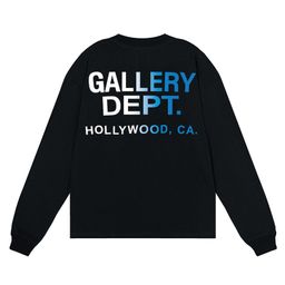thumbnail for European and American fashion brand men's and women's Gallery letter basic printing men's and women's loose long sleeve T-shirt base shirt