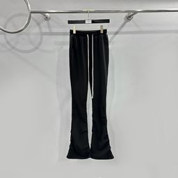 thumbnail for SUBHUMAN women&#039s chic 2024 spring and summer dark wind eating soil gray drawstring pleated slim slimming flared long pants