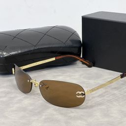 thumbnail for Xiaoxiangjia Rimless Oval Fashion Sunglasses European and American INS Internet Red Metal Personalized Sunglasses Unisex