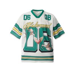 thumbnail for Eon Modish 2025 Summer New American Vintage Loose Jersey Short Sleeve T-Shirt