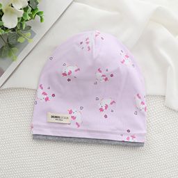 thumbnail for Gorro holgado de una sola capa con bloques de color para niños, gorro tipo jersey para bebés a prueba de viento para primavera y otoño, gorro estampado para niños y niñas, novedad de 2025.