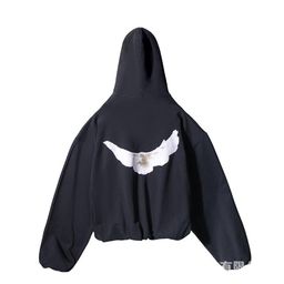 thumbnail for KANYE KANYE Tripartite Joint Oversized American High Street Peace Pigeon Loose Men's and Women's Couple Hoodie Tide