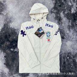 thumbnail for Football national team assault jacket, Brazilian trench coat, thin Neymar training uniform, trench coat for men and women