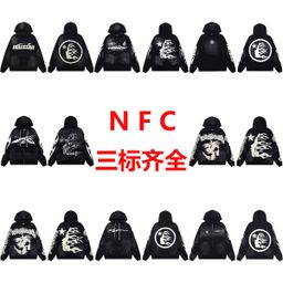 thumbnail for 跨境地狱之星Hellstar系列复古洗水做旧拉链连帽卫衣男女NFC外套