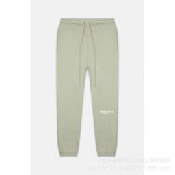 thumbnail for 2022Ss Velvet Pants White Flocking Printing Essentials Trendy Brand Cross-Border Sweatpants