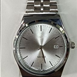 thumbnail for Aliexpress pulseira de aço relógio de quartzo à prova dwaterproof água com calendário negócios casual personalidade relógio estudante masculino e feminino B-145