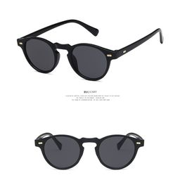 thumbnail for Óculos de sol retrô personalizados Midin para homens, armação pequena redonda, óculos pretos brilhantes lisos, vendas internacionais