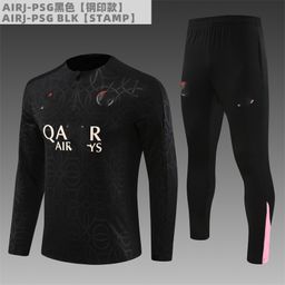 thumbnail for Semi zipper long sleeve training suit Paris PSG Saint-È club captain pants winter suit 1 4 Zipper suit for players