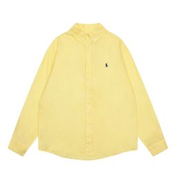 thumbnail for Ralph RL pony logo embroidered breasted lapels summer commuter unisex casual poplin short-sleeve shirt top