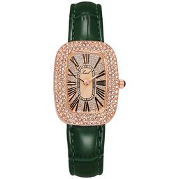 thumbnail for Relógio Bendian céu estrelado para mulheres modelo popular TikTok Kuaishou pulseira de ovo de pombo cheia de diamantes ao vivo pequeno relógio verde