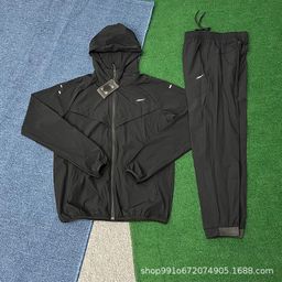 thumbnail for Autumn and winter suits 2025 new quick-drying ice silk pants athleisure jacket zipper hooded sun protection clothing for men and women