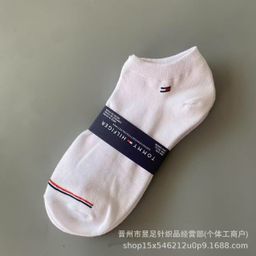 thumbnail for 外贸春夏款汤米袜子男女经典黑白灰短袜 低腰运动休闲船袜批发