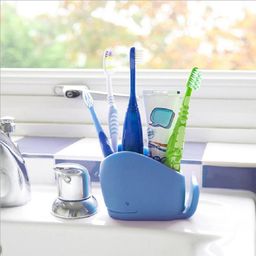 thumbnail for Cross-Border E-Commerce Amazon Hot-Selling Creative Multi-Functional Cartoon Cute Silicone Whale Toothbrush Holder 2 Colors
