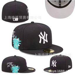 thumbnail for Foreign trade new size caps MLB closed caps men's and women's hip hop embroidery baseball caps outdoor sunscreen visors