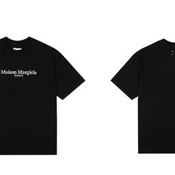 thumbnail for MM6 Horse Short-sleeved T-shirt Joint American Vintage Letter Men's and Women's Summer New Design Sense Niche Loose 260g