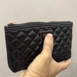 thumbnail for Diamond-Patterned Clutch Bag Versatile Cross-Border Small Bag E-Commerce Fashion Wallet Small Square Bag Embroidered Chanel-Style Portable Zipper Bag