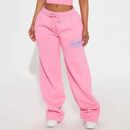 thumbnail for European and American Cross-border AliExpress New Women&#039s Pink Hip-hop Street Casual Trousers Embroidered Vest Top