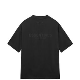 thumbnail for Fog Multi-Line Essentialszone Laminated Letter T-Shirt Loose Round Neck High Street Fashion Brand Male and Female Couple Short Sleeves