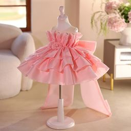 thumbnail for 2026 New Flower Girl Wedding First Birthday Dress for Spring Stylish Piano Player Girl Party Puffy Princess Dress