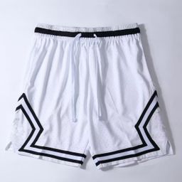 thumbnail for New American Style Shorts Colored Stripe Casual Breathable Basketball Sports Pants Comfortable Running Training Loose Mesh Trendy