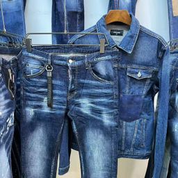 thumbnail for D2-2 High-End Version Cross-Border American Street Hip-Hop Fashion Ripped High-Street Slim-Fit Pants with Regular Fit, 24-Hour Shipping
