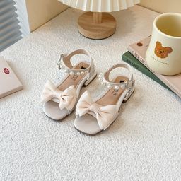 thumbnail for Girls&#039; Shoes, Kidsren&#039;s High-Heeled Sandals, Princess Leather Shoes, 2025 New Summer Models, Baby Kidsren&#039;s Soft Soles, Medium and Large Kidsren