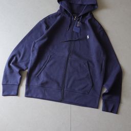 thumbnail for New Pony Label Solid Color Embroidered Logo Zipper Hooded Sweatshirt Jacket 360g Health Cloth Couple Multi-color