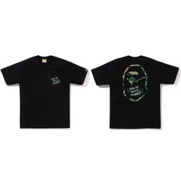 thumbnail for Cross-Border Wholesale Supply of Export Trendy Brand 260g Heavyweight Bape Ape Head Shark Short-Sleeved Shark Monkey T-Shirt