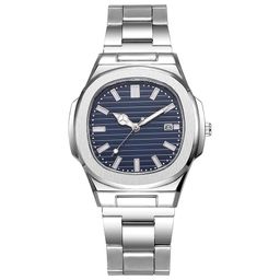 thumbnail for 现货跨境新款男士手表批发钢带蝴蝶扣手表方形表盘跨境腕表石英表