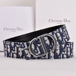 thumbnail for Fashion trend couple belt versatile classic CD buckle belt temperament premium belt printed slacks trouser belt