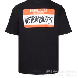 thumbnail for Cross-border new VTM Witte cute American signature letter OS loose casual short-sleeved T-shirt men's and women's couples trendy brand