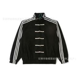 thumbnail for 外贸专供马年限定新中式运动宽松拉链条纹长袖唐装夹克男女同款