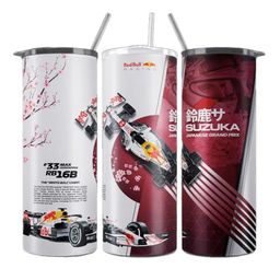thumbnail for F1 Red Bull Japan Suzuka Grand Prix Verstappen Rb16B Sakura Painted Commemorative Water Cup Fan Collection Cup