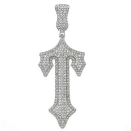 thumbnail for European and American cross-border winter New Full diamond high quality alloy big treasure sword pendant necklace men's Cuban chain wholesale